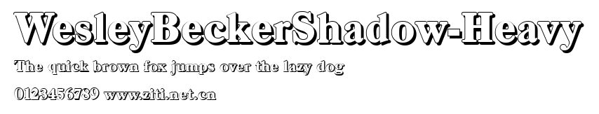 WesleyBeckerShadow-Heavy.ttf字體轉換器圖片