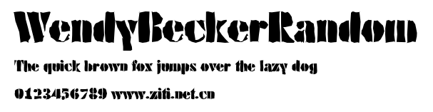 WendyBeckerRandom.ttf字體轉換器圖片