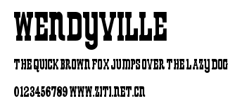 Wendyville.ttf字體轉換器圖片