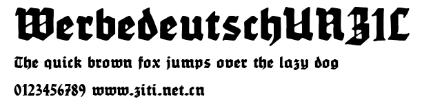 WerbedeutschUNZ1L.ttf字體轉換器圖片