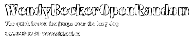 WendyBeckerOpenRandom.ttf字體轉換器圖片