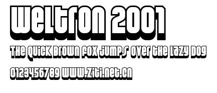 Weltron 2001.ttf字體轉換器圖片