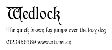 Wedlock.ttf字體轉換器圖片