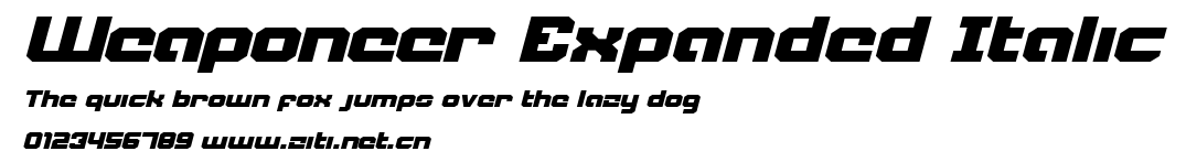 Weaponeer Expanded Italic.ttf字體轉換器圖片