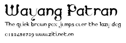 Wayang Patran.ttf字體轉換器圖片