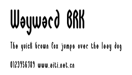Wayward BRK.ttf字體轉換器圖片