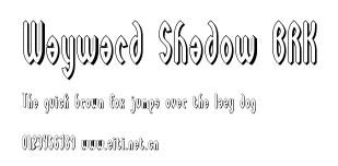 Wayward Shadow BRK.ttf字體轉換器圖片