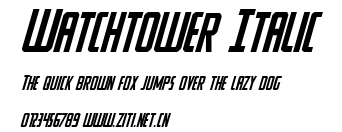 Watchtower Italic.ttf字體轉換器圖片
