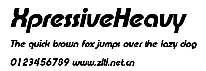 XpressiveHeavy.ttf字體轉換器圖片