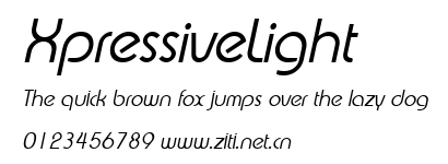 XpressiveLight.ttf字體轉換器圖片