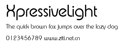 XpressiveLight.ttf字體轉換器圖片