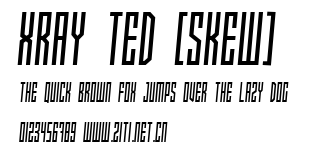 Xray Ted [skew].ttf字體轉換器圖片