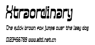 Xtraordinary.ttf字體轉換器圖片