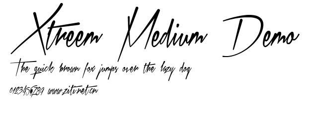 Xtreem Medium Demo.ttf字體轉換器圖片