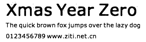 Xmas Year Zero.ttf字體轉換器圖片