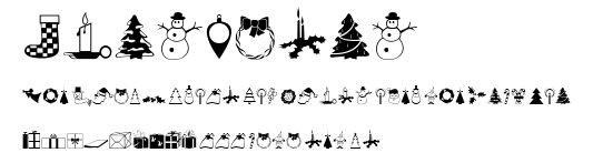 XmasDings.ttf字體轉換器圖片