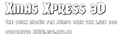 Xmas Xpress 3D.ttf字體轉換器圖片