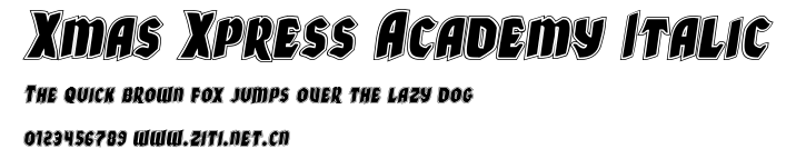 Xmas Xpress Academy Italic.ttf字體轉換器圖片