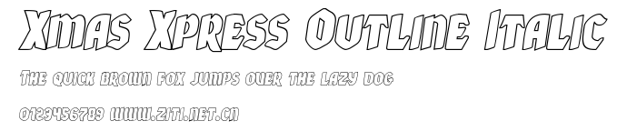 Xmas Xpress Outline Italic.ttf