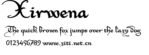 Xirwena.ttf字體轉換器圖片