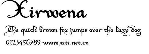 Xirwena.ttf字體轉換器圖片