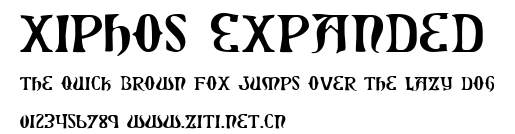 Xiphos Expanded.ttf字體轉換器圖片