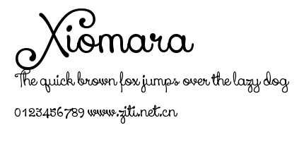 Xiomara.ttf字體轉換器圖片