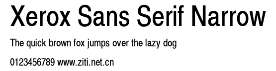 Xerox Sans Serif Narrow.ttf字體轉換器圖片