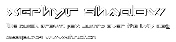 Xephyr Shadow.ttf字體轉換器圖片