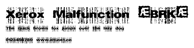 Xerox Malfunction (BRK).ttf字體轉換器圖片