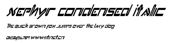 Xephyr Condensed Italic.ttf字體轉換器圖片