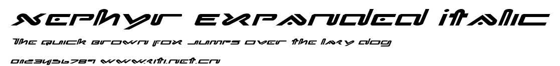 Xephyr Expanded Italic.ttf字體轉換器圖片