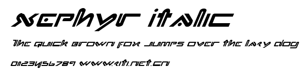 Xephyr Italic.ttf字體轉換器圖片