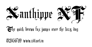 Xanthippe NF.ttf字體轉換器圖片