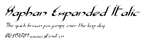 Xaphan Expanded Italic.ttf字體轉換器圖片