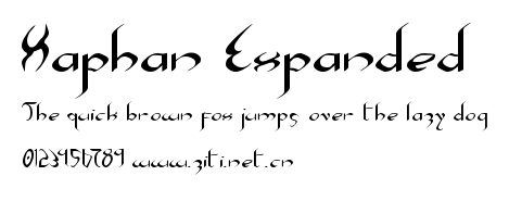 Xaphan Expanded.ttf字體轉換器圖片