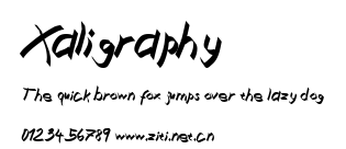 Xaligraphy.ttf字體轉換器圖片