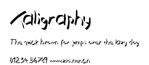 Xaligraphy.ttf字體轉換器圖片