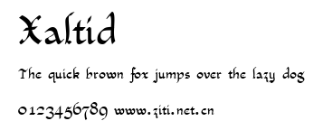 Xaltid.ttf字體轉換器圖片