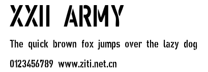 XXII ARMY.ttf字體轉換器圖片