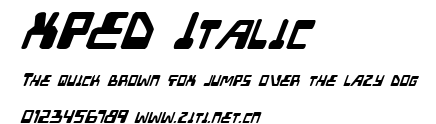 XPED Italic.ttf字體轉換器圖片