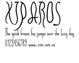 XIPAROS.ttf字體轉換器圖片