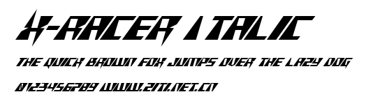 X-Racer Italic.ttf字體轉換器圖片