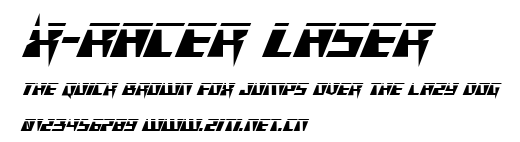 X-Racer Laser.ttf字體轉換器圖片