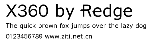 X360 by Redge.ttf字體轉換器圖片