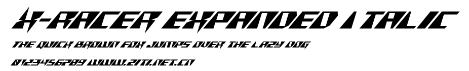 X-Racer Expanded Italic.ttf字體轉換器圖片