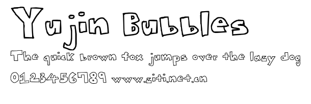 Yujin Bubbles.ttf字體轉換器圖片