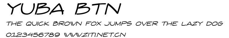 Yuba BTN.ttf字體轉換器圖片