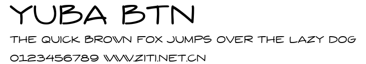 Yuba BTN.ttf字體轉換器圖片