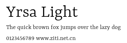Yrsa Light.ttf字體轉換器圖片